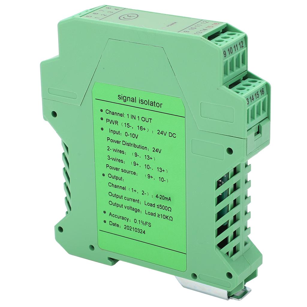 Signal Isolator Current Distributor Transmitter 1 in 1 Out Rail Mount Circuit Protection