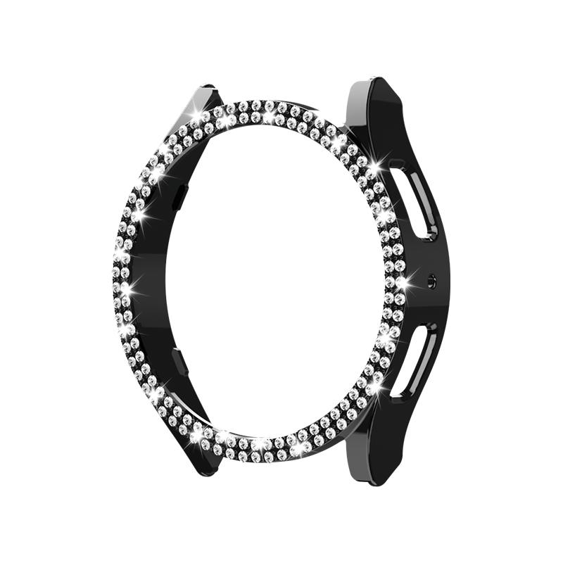 Diamond Watch Cover for Samsung Galaxy Watch 6 40mm 44mm PC Case Not Screen Protector Double Bling Case Protective Bumper Shell