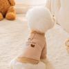 Pet Fleece Sweater Bear Pattern Outfit Small Dog Plush Clothing Thermal Lightweight Winter Wear Puppy Apparel Soft Warm Coat