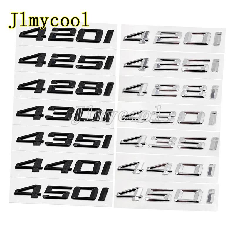 cxjva7 ABS Car Rear Trunk Letters Logo Badge Emblem Sticker For 4 Series 420i 425i 428i 430i 435i 440i 450i F30 F32 F33 F36 G26 G22
