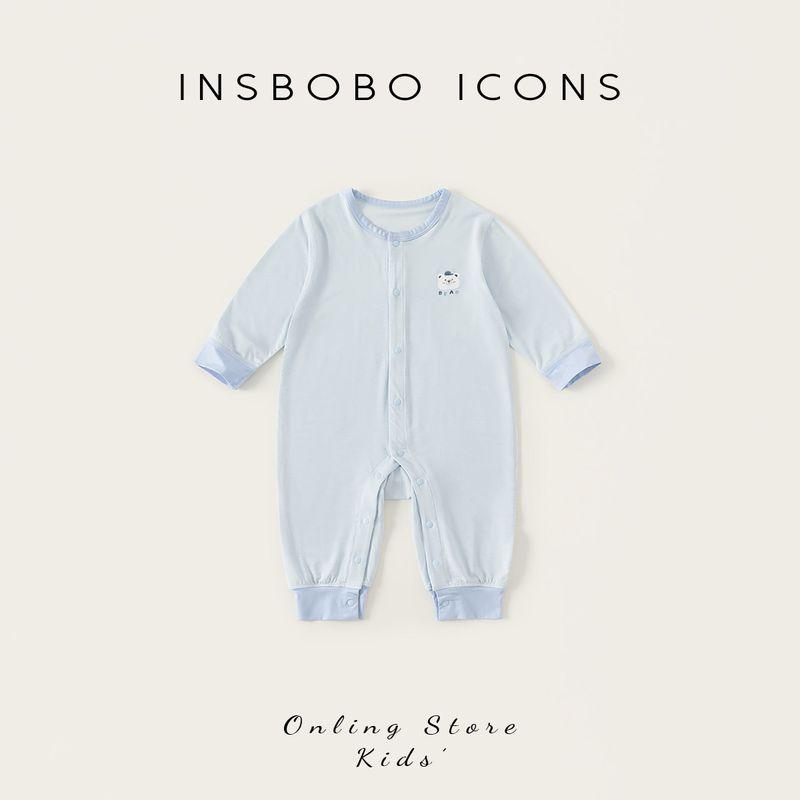 Insbobo Baby Clothes Newborn Romper 2025 Summer New Style Infant Jumpsuit Baby Summer Clothing Trendy Blue 66
