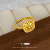 9999 24K Real Gold Store Same Style Gold Women'S Ring With Open Mouth Gold Gemstone Jewelry Sexy