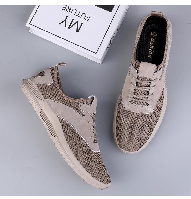 Men's Breathable Slip-On Mesh Shoes: Summer Anti-Odor, Soft Sole, Trendy & Versatile Casual Footwear