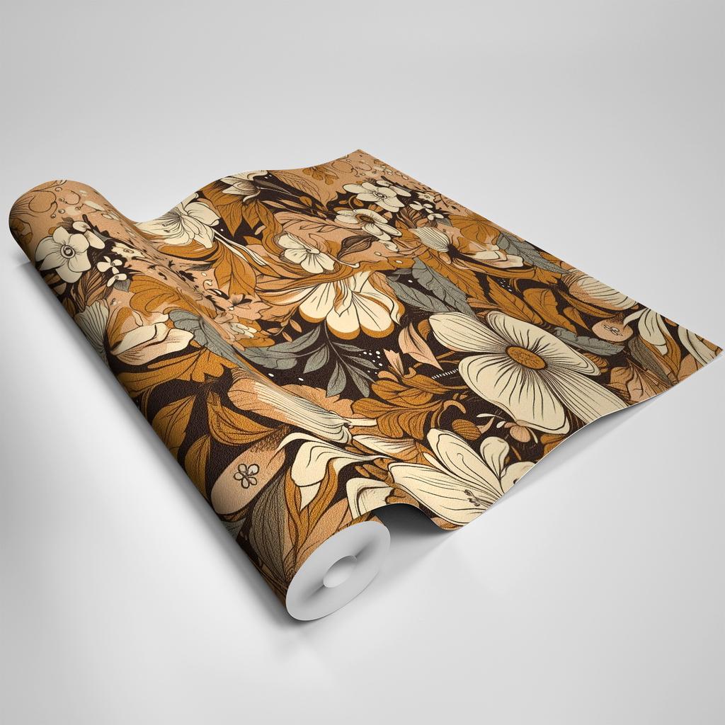 Self-adhesive Textured Wallpaper Wall Decoration for Living Room and Bedroom Plant Waterproof and Wear-resistant Wall Stickers