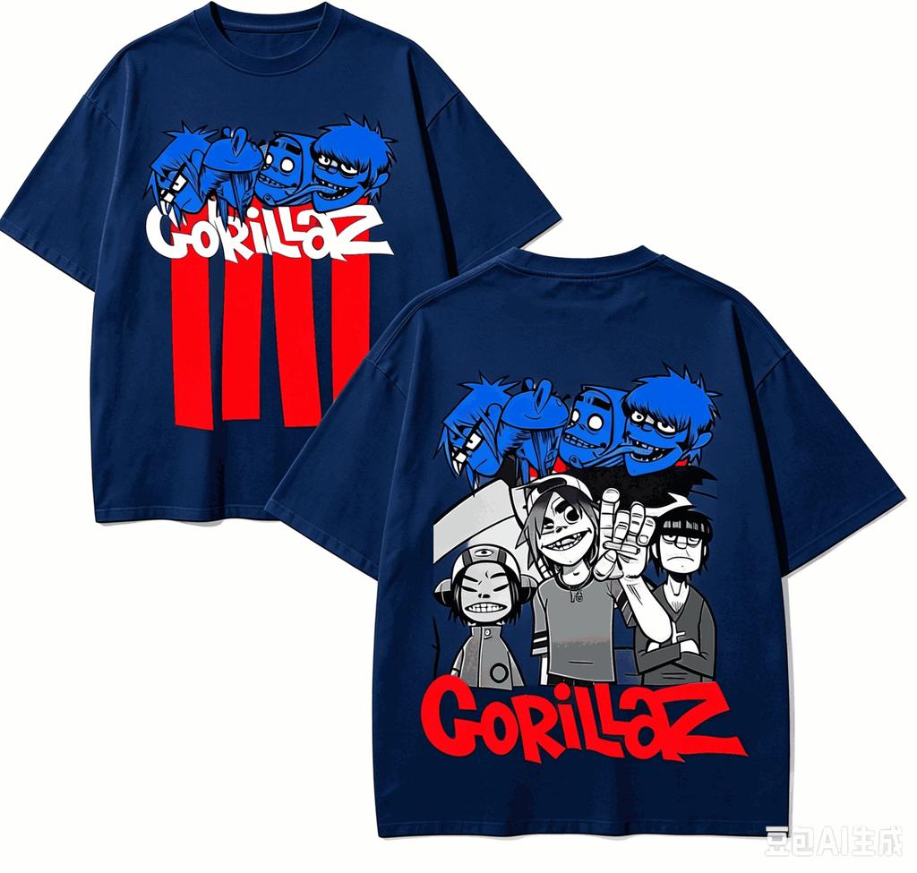 Gorillaz Gift T-shirt Men Women Harajuku Oversized Unisex Short Sleeve Streetwear High Quality Couples Hot Product Comfortable