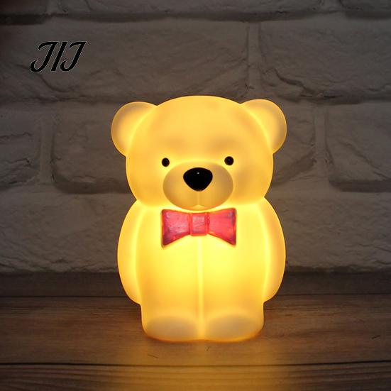 Soft Nursery Lamp for Baby Cute Animal Night Light Kids, Rabbit Bear Deer Cat Dog Room Lighting Sleeping Shape LED Bedside Lamp, Glow Sleep Decorative