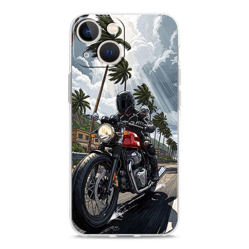 Phone Case For iPhone 17 Air Cases iPhone 16 15 12 13 14 Pro Max SE 7 8 Plus iPhone11 Clear Soft Cover Cool Motorcycle