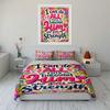 Colorful Christian Bedding Set Philippians 4:13 Bedding set (1 duvet cover, 2 pillowcases, duvet not included)