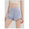 Nude-feel quick-dry sports shorts for women, loose-fitting, anti-exposure, high-waisted, for running, fitness, training, and casual wear in summer