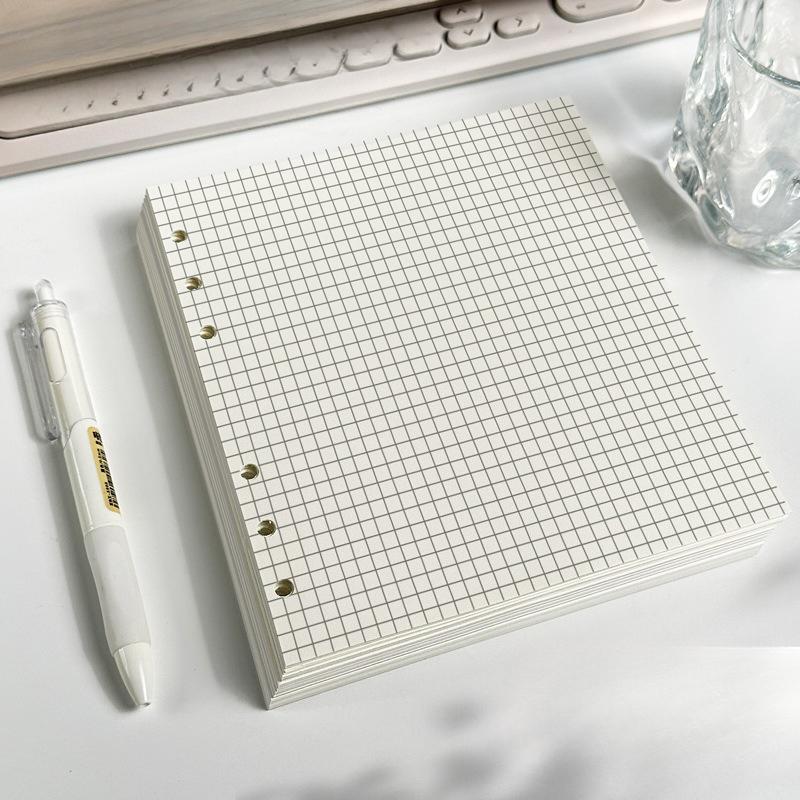 A7 Square Loose Leaf Notebook Refill Spiral Binder Inner Page Grid Blank Line Diary Agenda PlannerSchool Stationery