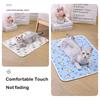 Cat Dog Sleeping Mat Pet Summer Cooling Latex Pad Cute Cartoon Pattern  Kennel Ice Silk Cool Mats Floor Sofa Blanket Pet Supplie