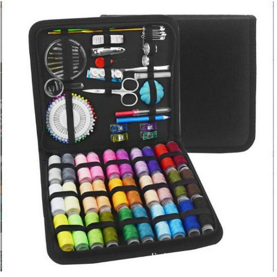 

Портативный швейный набор: Набор из 226 предметов: иголки и нитки с коробкой для хранения