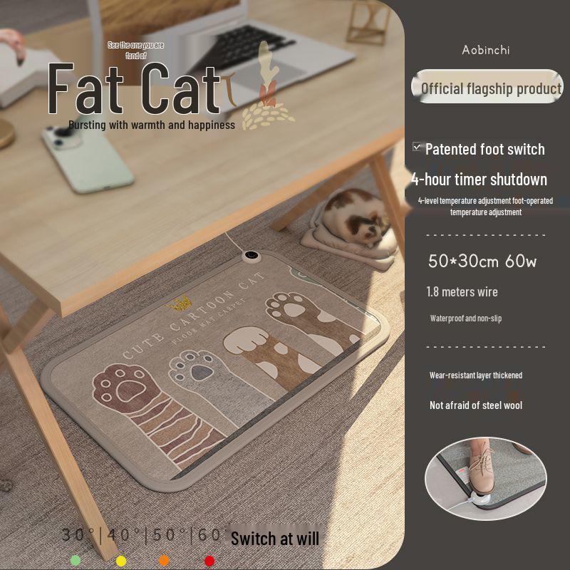 Electric Heated Foot Warmer Mat for Office - Winter Warmth Solution