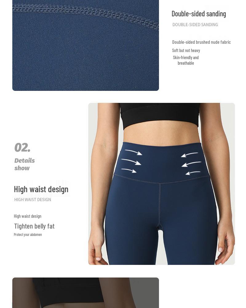 Reflective High-Waist Yoga Leggings: Quick-Dry, Nude-Feel, Solid Color, Hip-Lift Design