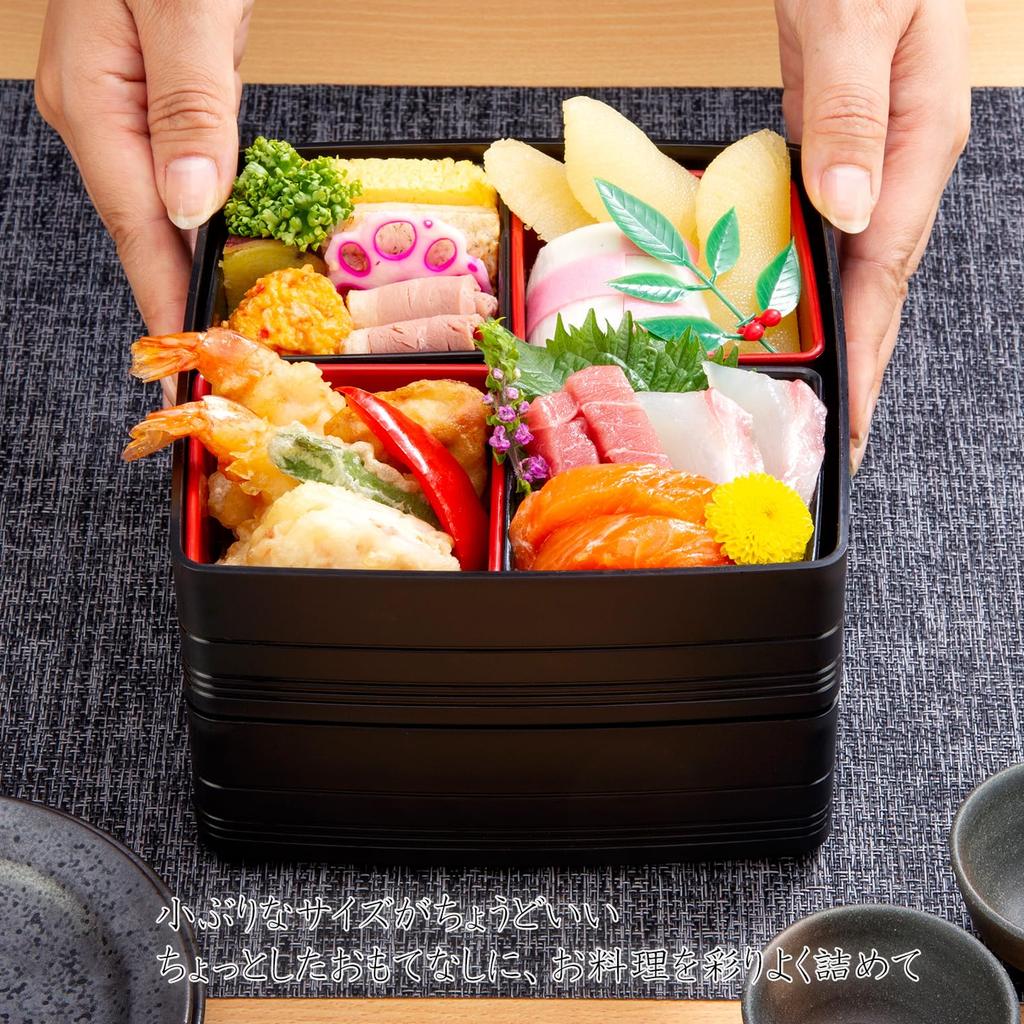 Inomata Chemical Colorful Komachi Made In 1078 Two-Tiered Box, Japan,