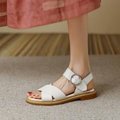 Summer Women Shoes Women Sandals Genuine Leather Flat With Sandals Cow Leather