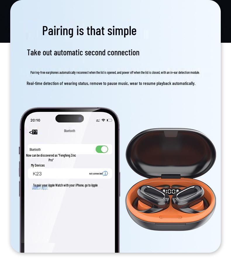 Cross-border T35 True Wireless Bluetooth Earphones with Noise Reduction and Large Display