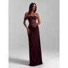 2025 Off-Shoulder Lace Strapless High-Waist Hollow Long Solid Dress