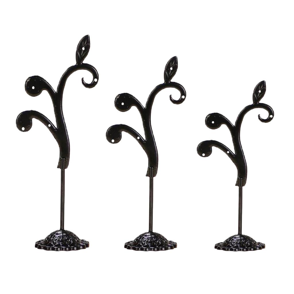 3x Iron T Bar Earring Necklace Jewelry Display Stand Rack