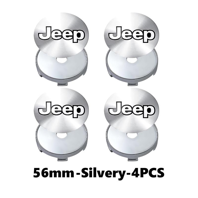 For Jeep 4pcs 60mm Car Wheel Center Cover Hub Cap Auto Decoration Accessories Grand Cherokee Patriot Renegade Compass Wrangler