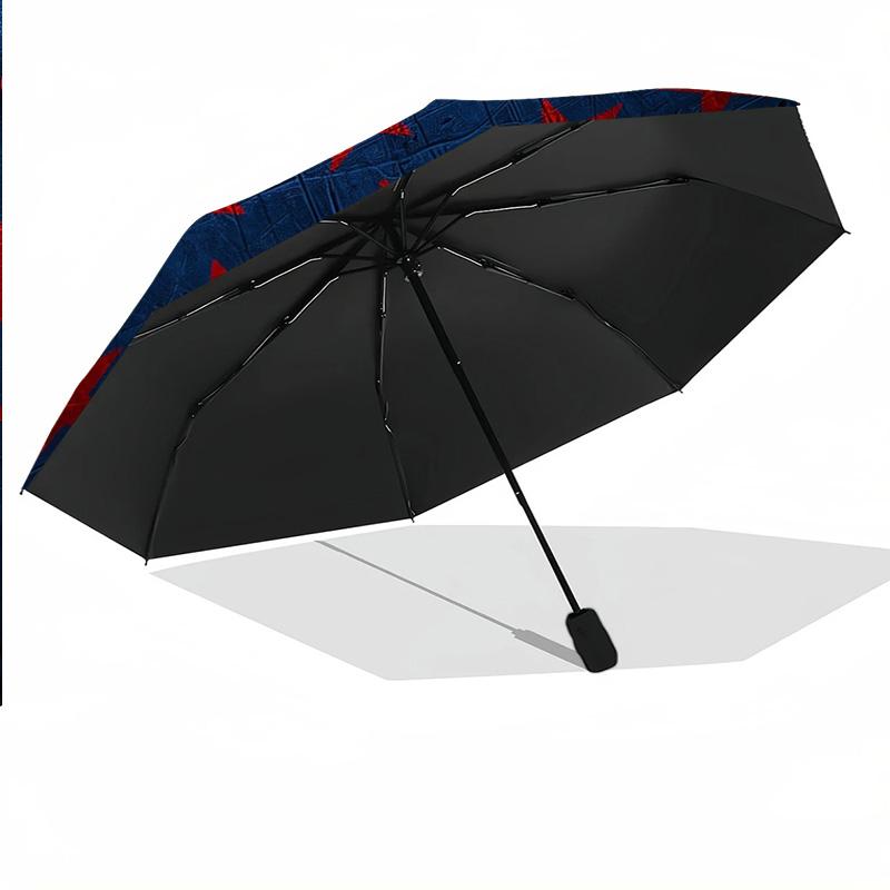 New York Rangers Automatic 8‑ribs Umbrella, Custom Name Text Personalized Folding Umbrella Rain Sun Gift