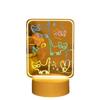 3D Acrylic Writing Board Night Light - Erasable LED Message Board with USB Power, Glowing Note Pad for Home Bedroom Office