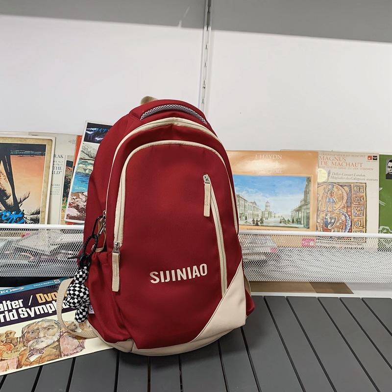 

Новый нейлоновый рюкзак, женская модная сумка для школьников, простой рюкзак для девочек и мальчиков, повседневный рюкзак 46CM*32CM*22CM