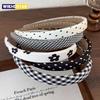 Polka Dot Hair Bands for Women Floral Print Hair Hoop Headbands Sweet Girls Plaid Hairband Hair Accessories Headwear Headdress