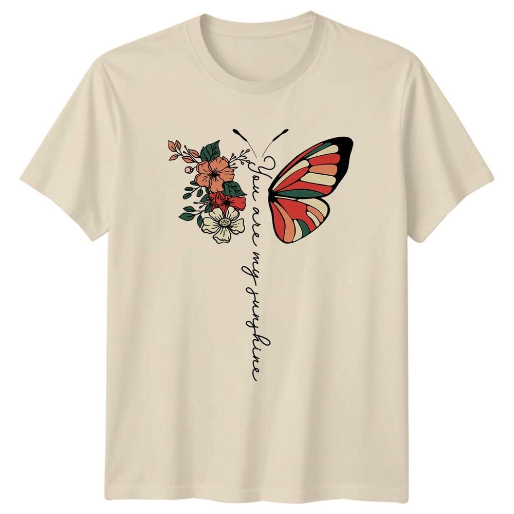 You Are My Sunshine TShirt Butterfly Floral Nature Birthday Gift