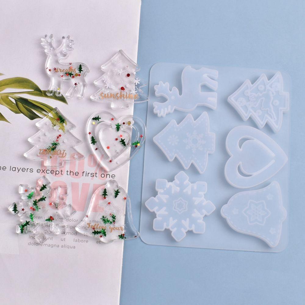 Pendant Resin Crafts Resin Ornament Christmas Decoration Casting Mould Epoxy Mold Silicone Mold