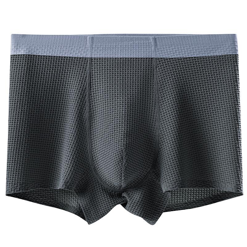 Milan Ice Silk Men s Mid-Waist Seamless Boxer Briefs - Cool, Comfortable, Breathable. XL темно-серого