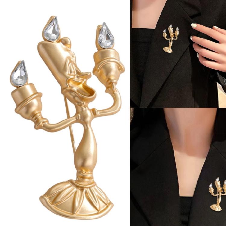 Broche Portalámparas Tale Lumiere Joyería de Aleación Resistente Con Acento Esmaltado Para Ocasiones Especiales