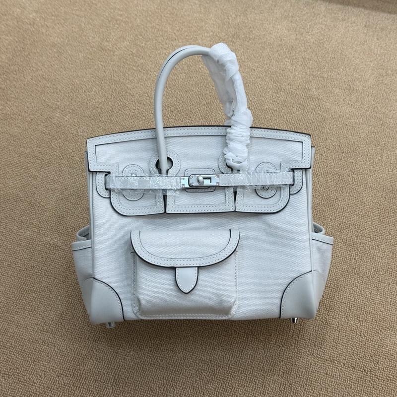 New 25CM Cargo-Swift leather with canvas pocket leather shoulder strap