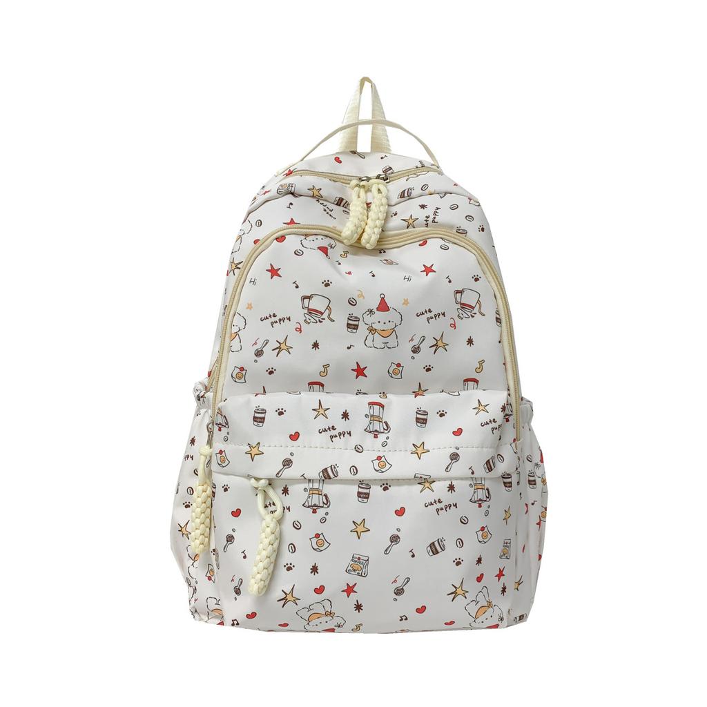 Schoolbag schoolbag junior high school girls 1011 summer new high school college students printed backpack versatile large capacity computer backpack