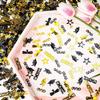 Gold and Black Graduation Confetti 2025, 1000 Pcs Grad Confetti Class of 2025 Party Table Centerpiece for 2025 Graduation Party Supplies