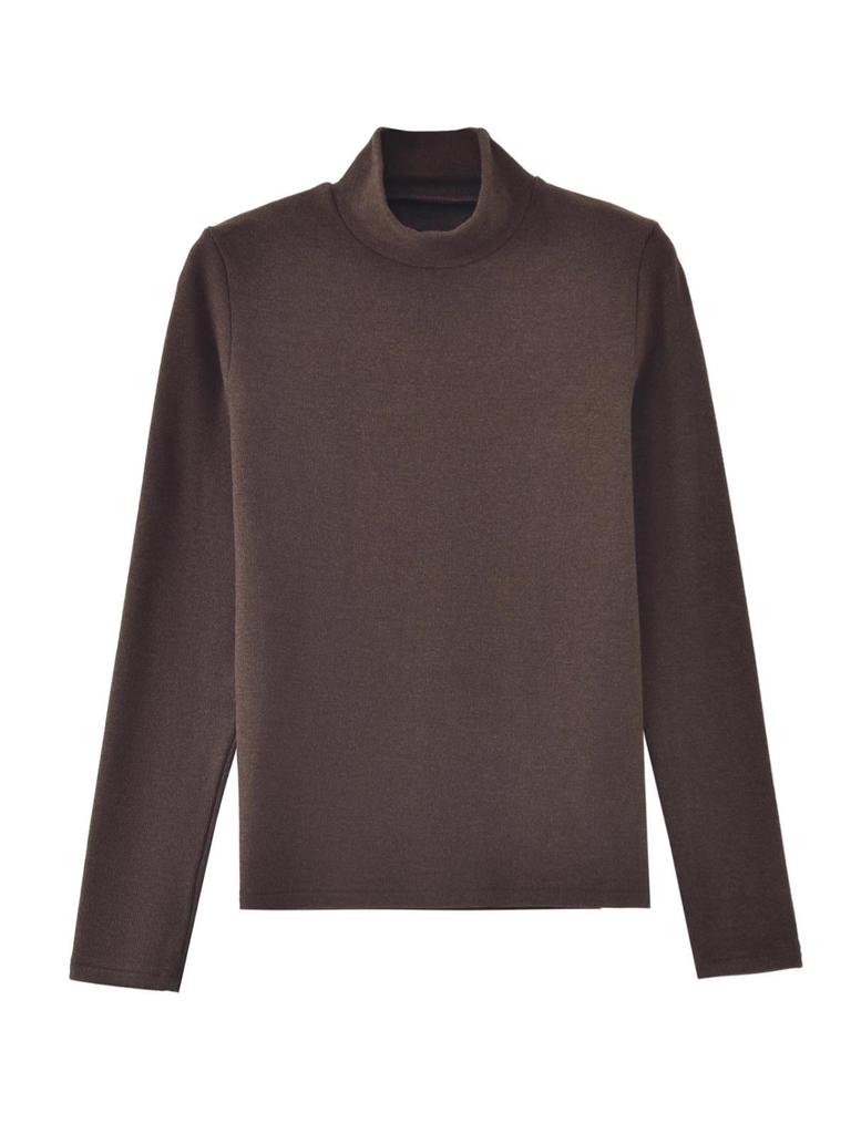 310g Women's Winter Double-Sided Brushed Half-High Collar Long Sleeve Thermal Base Layer Top
