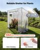 VEVOR Walk-in Greenhouse, 195 X 77 X 168 Cm Greenhouse for Outdoors with Windows, Durable PE Cover, Roll-Up Zipper Door, Walk In Green House Kit