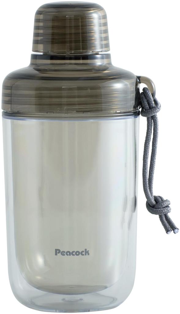 Clear Bottle 340ml Smoked Water Bottle Lightweight Shaker XH The-peacock PPB-35