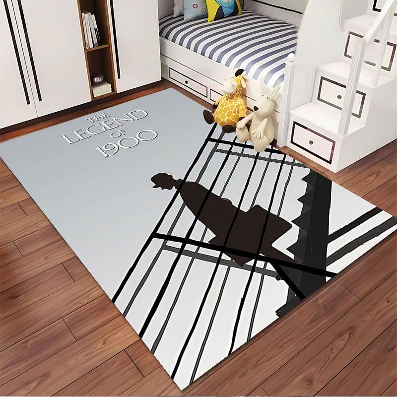 Silhouette On Staircase Art Suitable As a Non-slip Mat for the Living Room or Bedroom Sofa
