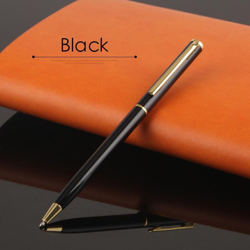 1 шариковая ручка, классическая металлическая шариковая ручка для деловых встреч, офисные школьные принадлежности, выдвижная ручка для подписи, подарочная ручка чёрный