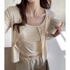 Modal knit sun-protective cardigan jacket for women, summer thin air-conditioned shirt, solid color high-end high-end long-sleeve versatile top