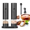 Electric Salt And Pepper Grinder Set with Built-in LED Light Adjustable Coarseness Spice Mill Rechargeable Kitchen Essentials Gift