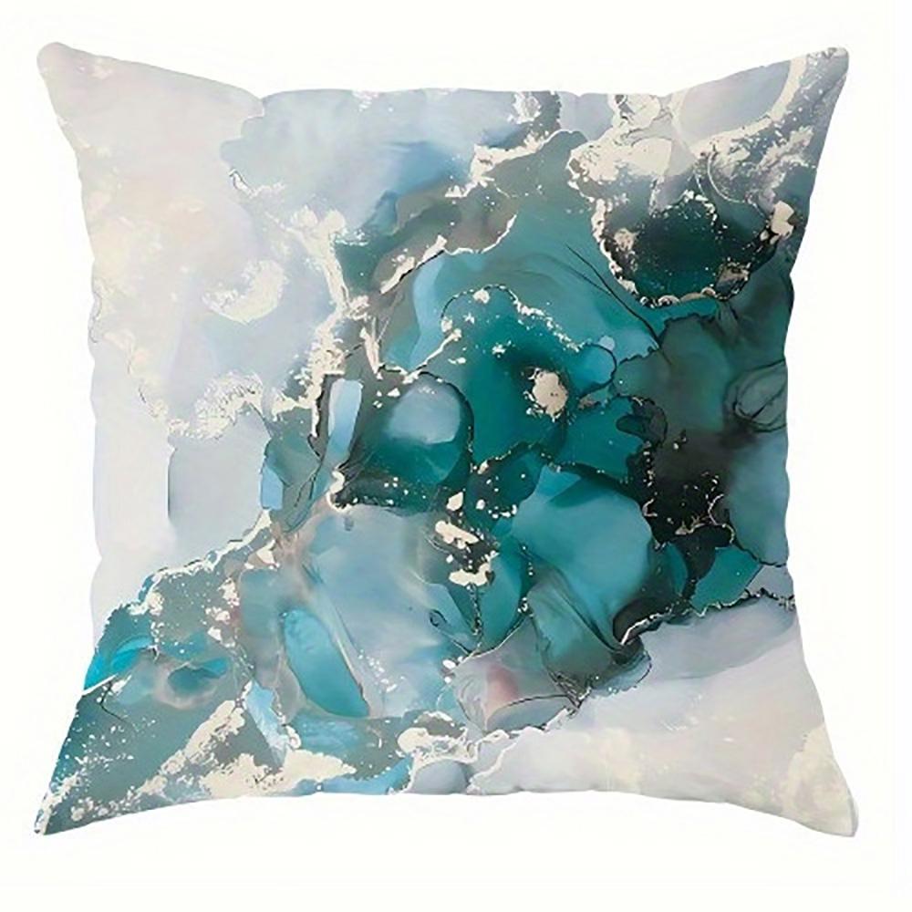 

Blue and White Marble PillowcaseSuitable for sofa car bedroom decorative cushion cover pillow cover 16x16Inch