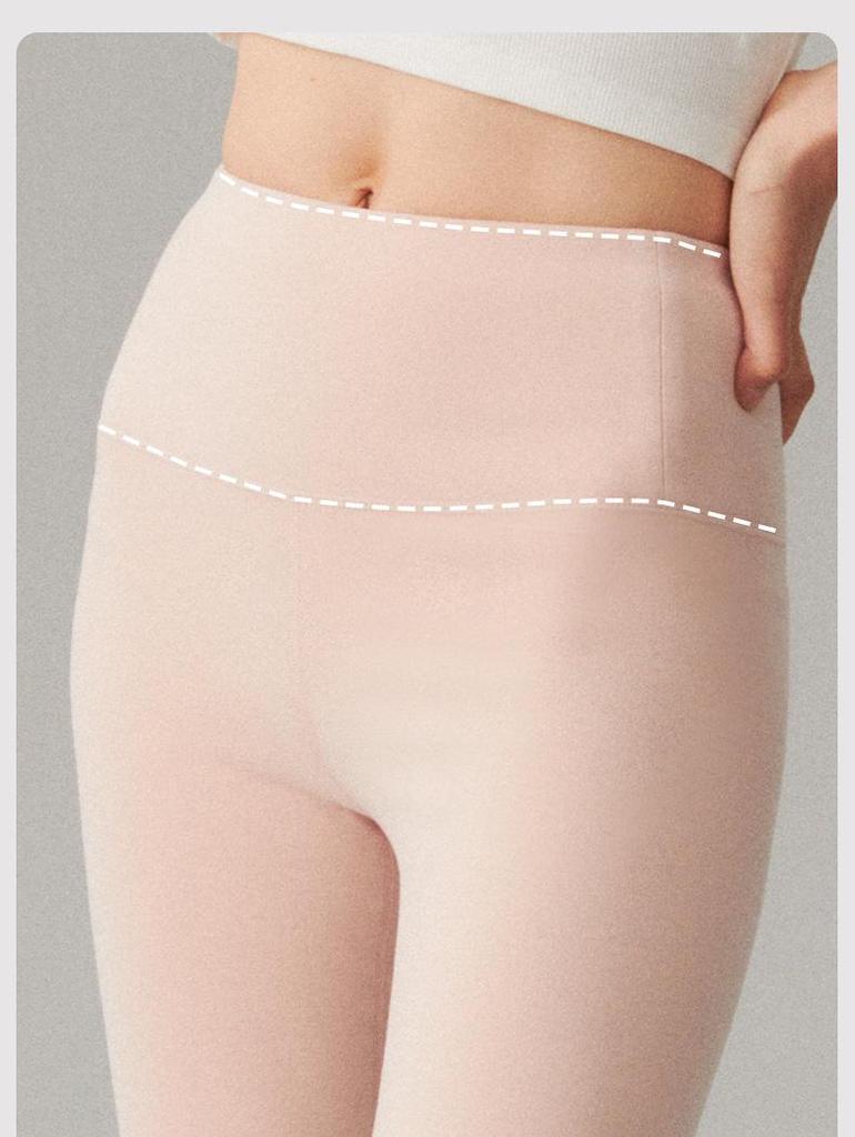 Women's Thickened Fleece Lined Slim Fit Round Neck Warm Underwear Set for Autumn and Winter