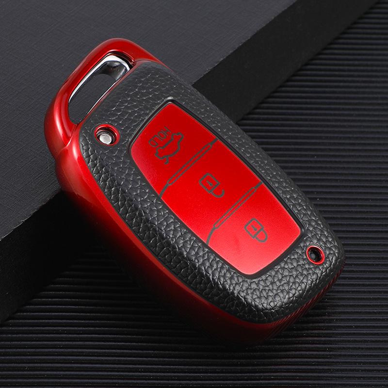 Nyckelfodral med läderstruktur för Hyundai Mistra, Elantra, ix35, Tucson, ix25