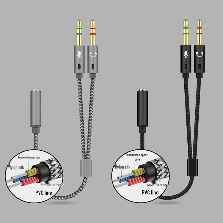3.5mm Two-in-One Audio Adapter for Laptop & Mobile Headsets