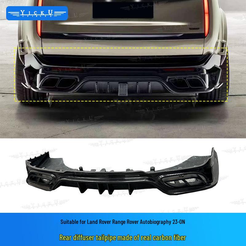 MS Style Carbon Fiber Body Kit for New Land Rover Range Rover: Front Lip, Rear Lip, Fender Flares, Side Skirts, Tail Spoiler, and Wind Deflectors