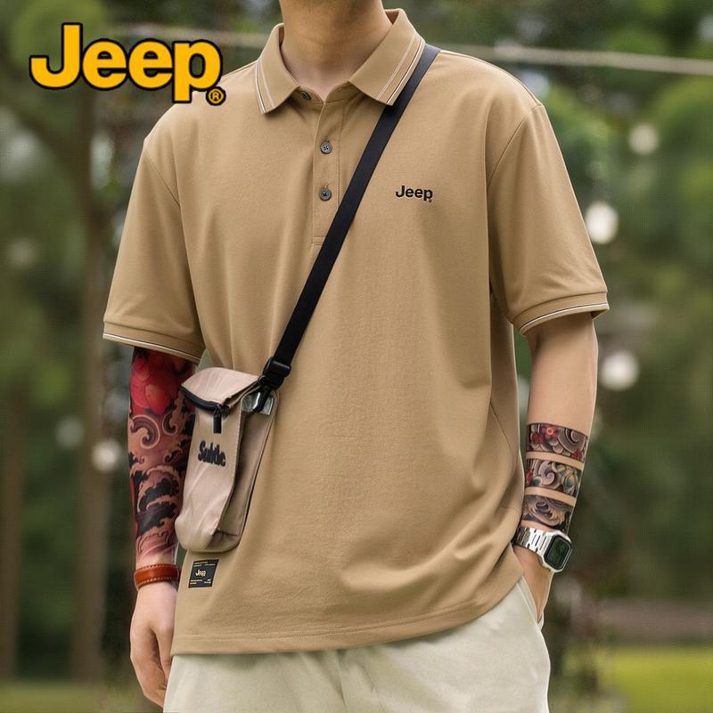 JEEP Men s Mulberry Silk Blend Polo Shirt 3XL