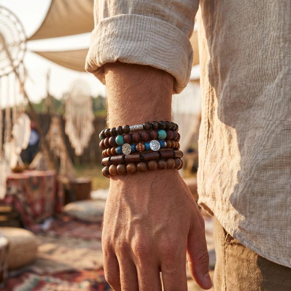 Bohemia Multi-Layer Bracelet Handmade Stretch Bracelet Fashionable Retro Bracelet  Gift
