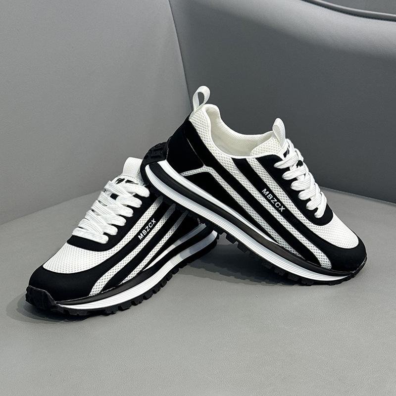Fashion Mens Sneakers 2025 Summer New Mesh Breathable Board shoes Fashion Versatile Platform Casual Shoes Mens Trend Sports Running Shoe